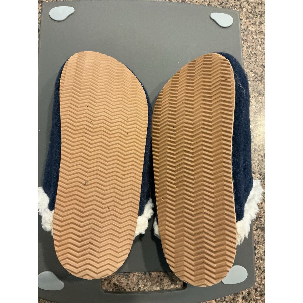 Lands End Slippers/Clogs Blue Felt w/ 5‎ Good Dogs, Size 7B - Picture 6 of 8